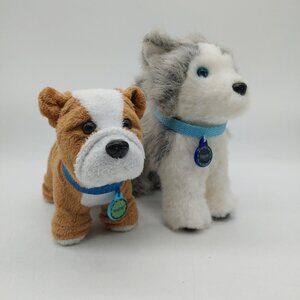 American Girl Doll Dog Meatloaf The Bulldog & Pepper The Husky Set Of 2